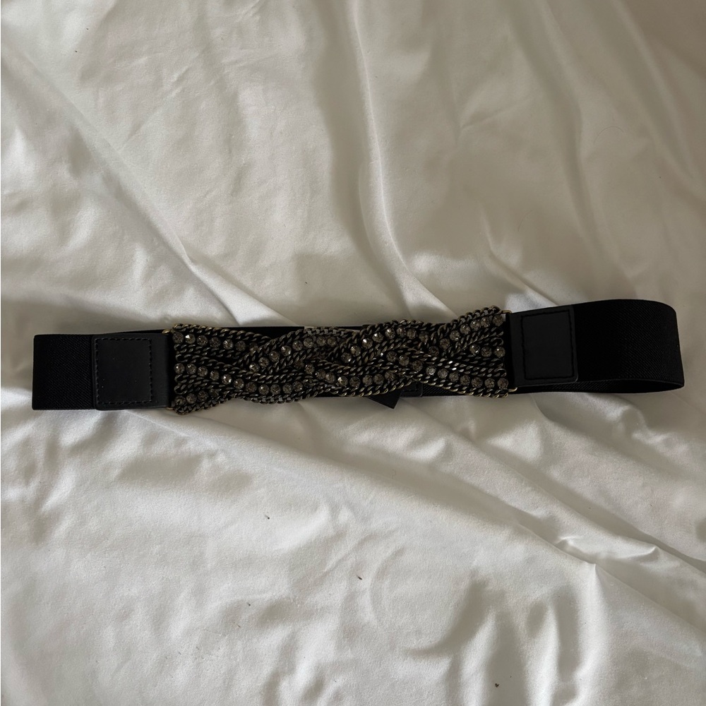 BCBG MAXAZRIA black chain belt, small